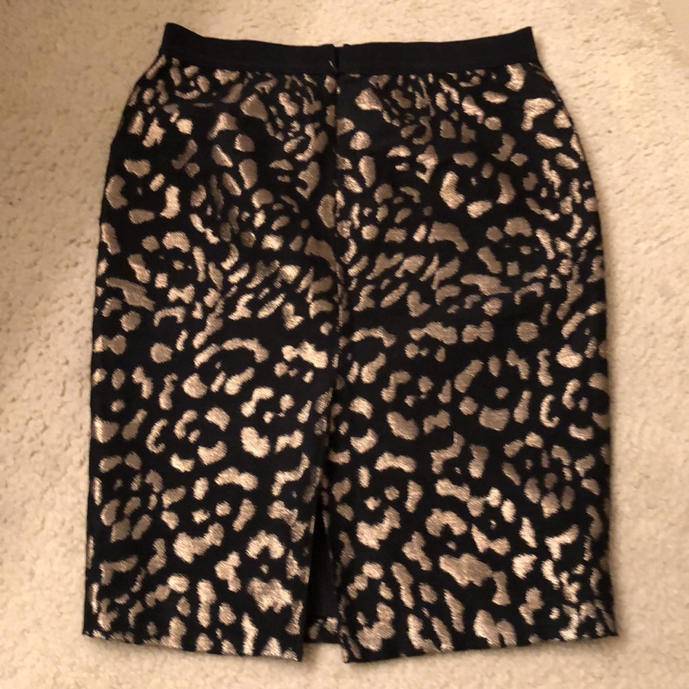 Black & Gold cocktail Skirt by Talbots. Size 8 - Picture 2 of 5